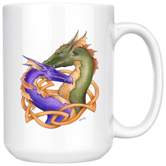 Double Dragon Purple and Green Mug