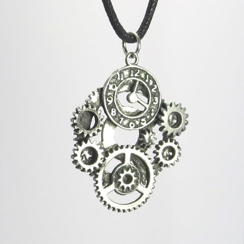 Steampunk Gears Pewter Pendant Necklace Steampunk Gears Pewter Pendant Necklace