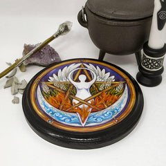 Wiccan Elemental Goddess Pentacle Altar Tile Wiccan Elemental Goddess Pentacle Altar Tile