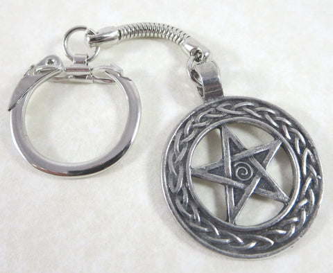 Celtic Pentacle Pewter Keyring Celtic Pentacle Pewter Keyring
