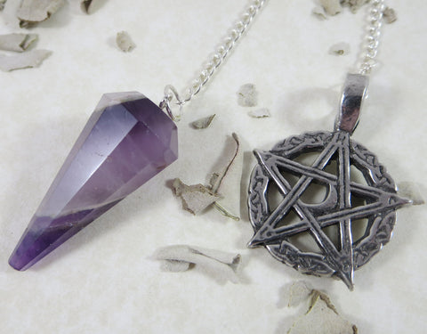 Amethyst Moon Pentacle Pendulum Amethyst Moon Pentacle Pendulum