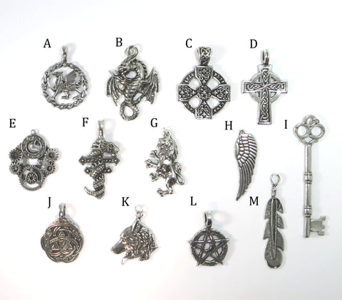Pewter Pendants for Leather Pouches