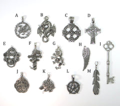 Pewter Pendants for Leather Pouches Pewter Pendants for Leather Pouches