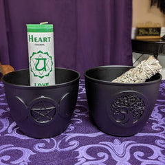 Black Metal Smudge Pot or Pillar Candle Holder Black Metal Smudge Pot or Pillar Candle Holder