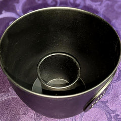 Black Metal Smudge Pot or Pillar Candle Holder Black Metal Smudge Pot or Pillar Candle Holder