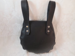 Black Leather Belt Bag Back Black Leather Belt Bag Back