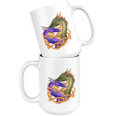 Two dragon stacked mugs Two dragon stacked mugs