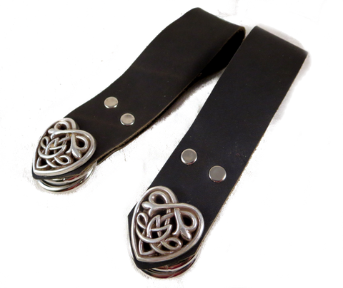 Celtic Heart Black or Brown Leather Skirt Hikes Celtic Heart Black or Brown Leather Skirt Hikes