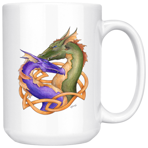 Double Dragon Purple and Green Mug