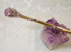 Amethyst and Brass Soldered Crystal Wand