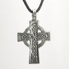 Celtic Cross Pewter Pendant Necklace with Cord or Chain