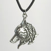 Mystic Wolf Pewter Pendant Necklace