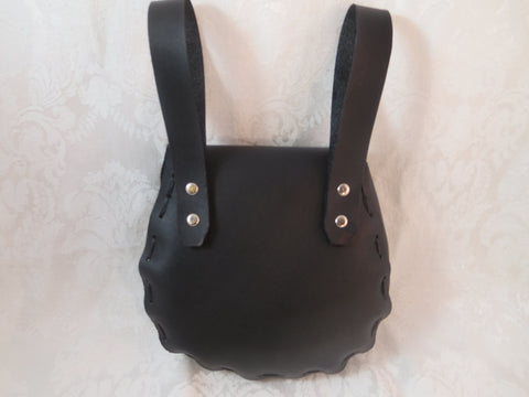 Black Leather Belt Bag Back